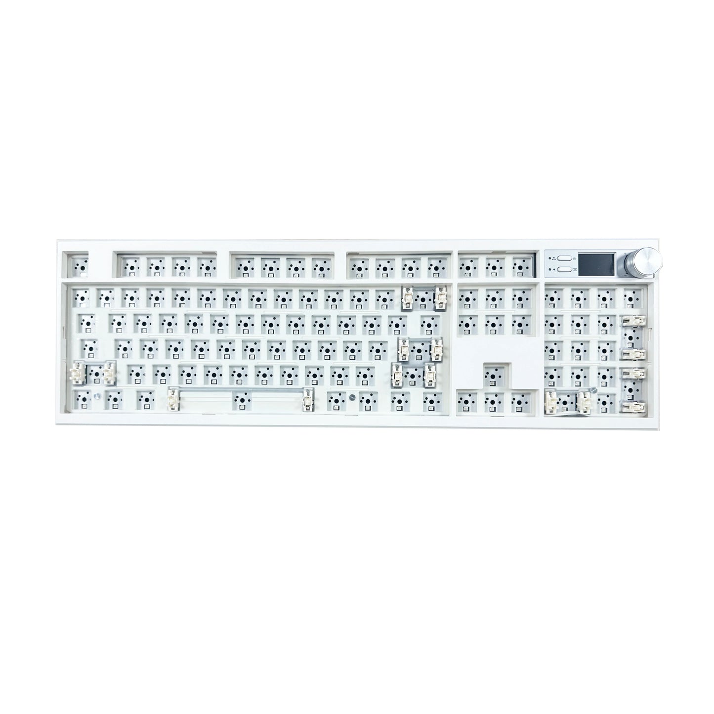 GMK104 Kit de Teclado Mecânico Gaming Tri-Mode Hot-Swap com Retroiluminação, Estrutura Gasket, VIA e Ecrã