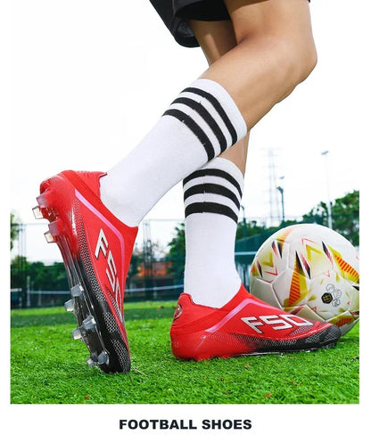 New Men Soccer Shoes Match Football Boots Non-Slip Boys High-quality Outdoor Sneakers Grass Cleats Hot-selling High-top Light