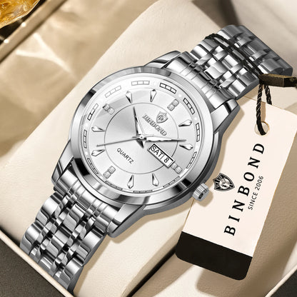 Orologi al quarzo di lusso originali BINBOND da donna – Modello impermeabile e luminescente – Idea regalo (confezione inclusa)