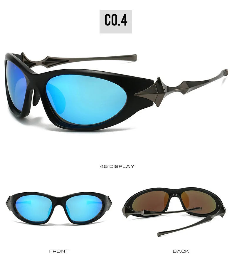 Steampunk Y2k Sport Sunglasses Women 2026 Luxury Men Sun glasses For Female 2000's Futuristic Goggles Eyewear Accessories Lenses