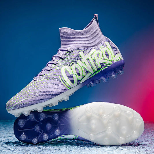 New Men Football Boots Cleats Sneakers High-top High-quality Soccer Shoes Non-Slip Futsal Grass Match Indoor Hot-selling FG/TF