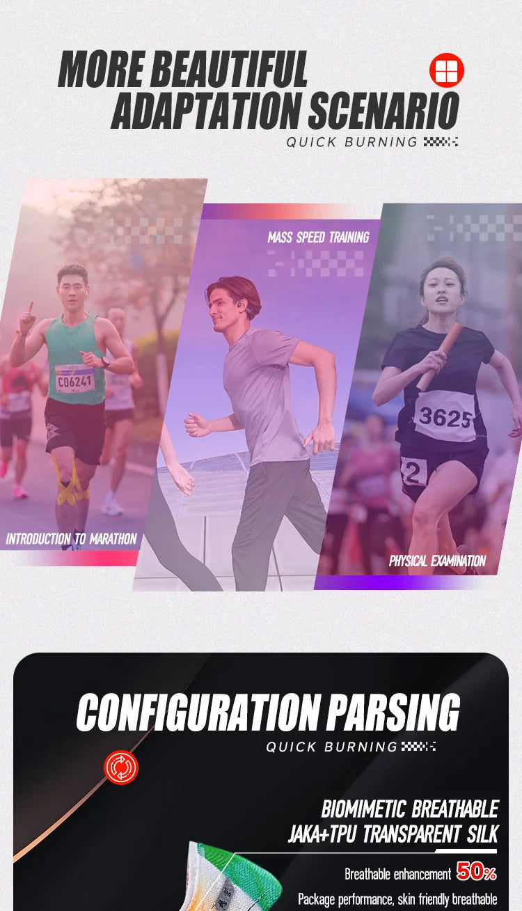 IRUNSVAN Fast Burning 1.0 Carbon Plate Marathon Training Running Shoes Breathable, Protective Arch, Shock Absorbent, Lightweight