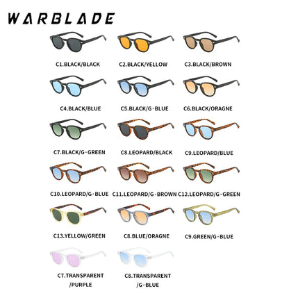Simple Vintage Round Sunglasses Women Men 2025 Luxury Brand Design Retro Rivet Yellow Blue Lens Square Sun Glasses Female UV400