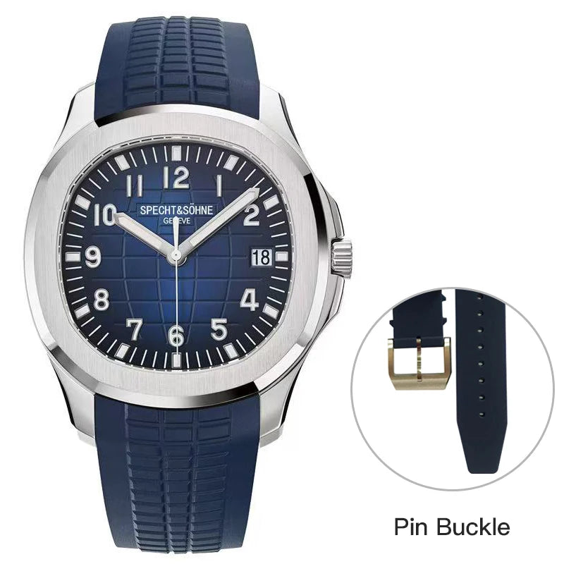 Specht&Sohne 2025 New Luxury Men Mechanical Wristwatch Miyota 8215 Stainless Steel Watch Green Rubber Sapphire Reloj Hombre