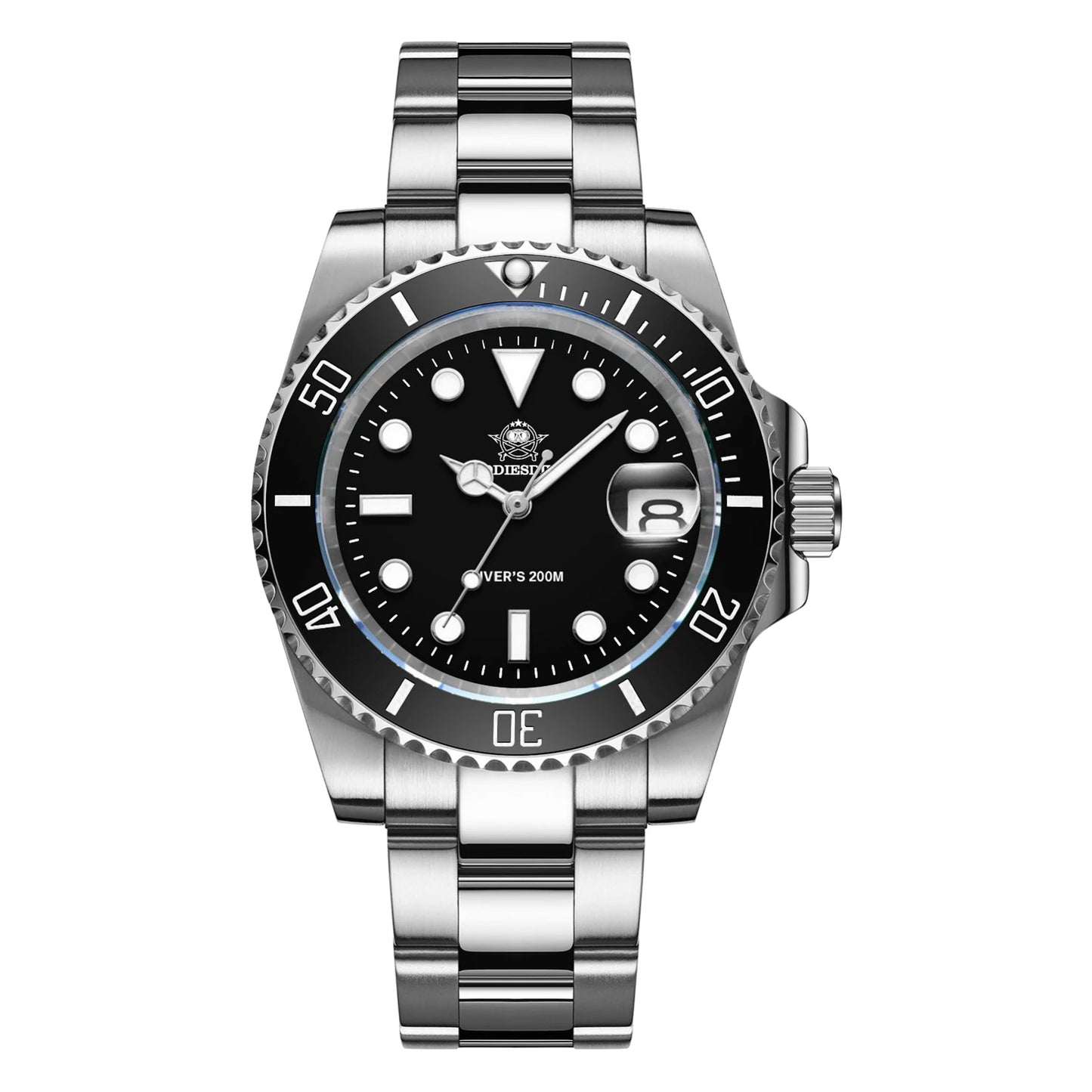 ADDIESDIVE Men's Classic Watch with Ceramic Bezel 200m Water Resistant Casual Quartz Watch BGW9 Blue Luminous Gift Watch MY-H3-2