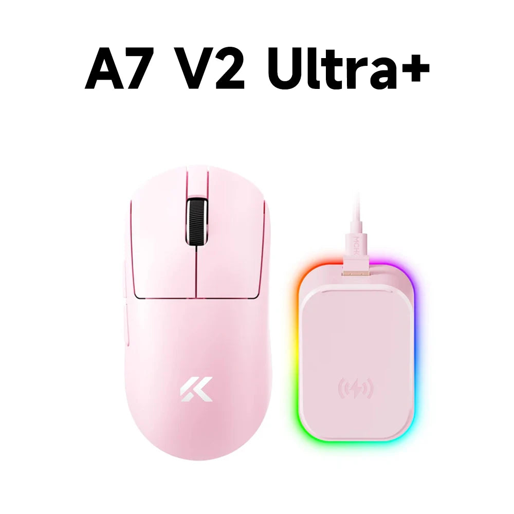 MCHOSE A7 V2 lengva belaidė žaidimų pelė su dvigubu 8,000Hz apklausos dažniu, PAW3950 TI, žaidimams, esportui ir biurui