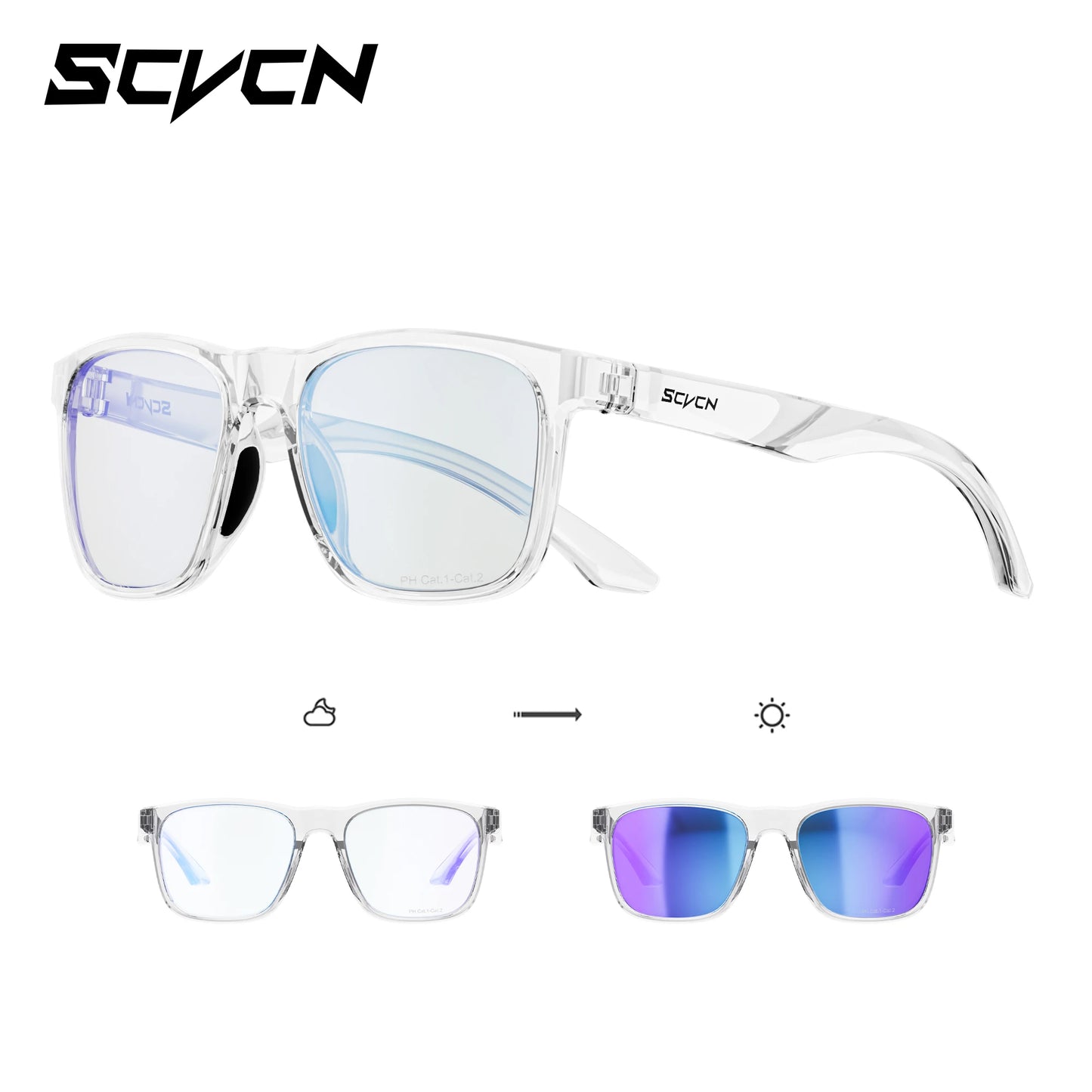 SCVCN Women's Sunglasses 2026 Polarized Men Camping Hiking Driving Glasses Sports UV400 Lenses Y2K Glasses Luxury Eyewear