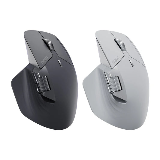 Rapoo MT760 Rechargeable Bluetooth Wireless Mouse, Multi-Device Ergonomic Wireless Mouse with 4000 DPI, Tri-Mode Bluetooth & 2.4GHz for Up to 4 Devices