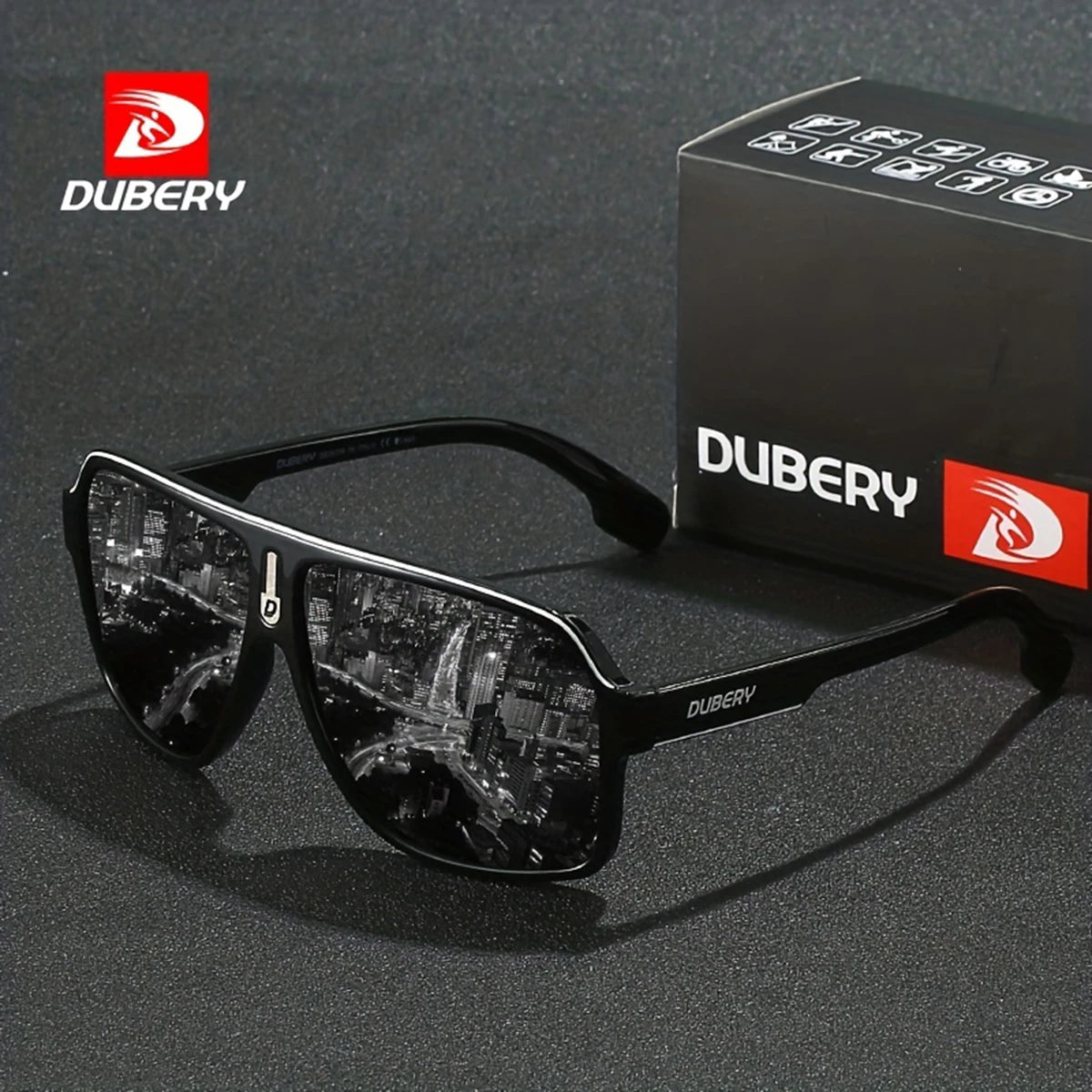 DUBERY Polarized UV400 Protection Sunglasses For Men And Women 7 Colors Model 103