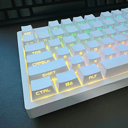 Keycaps retroiluminadas com gravação lateral, 131 teclas, para teclado mecânico Cherry MX Switch, perfil OEM, ABS, keycaps personalizadas DIY