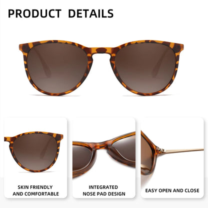 Classic Summer Cat Eye Sunglasses Polarized Fashion Elegant Style Eyeglasses Accessory for Beach Travel UV400