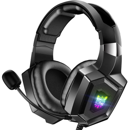ONIKUMA casque de jeu stéréo filaire avec micro lumières LED pour casque de joueur casque de jeu pour Esports