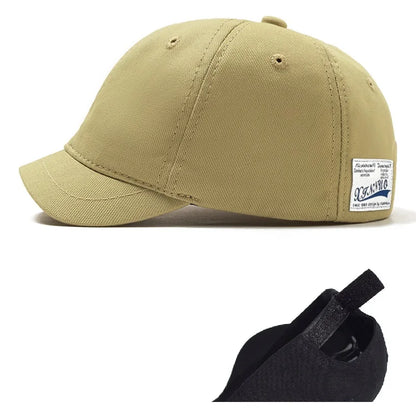 Nagy fejméretű, hátul zárt, 5 cm-es rövid karimájú baseball sapka férfiaknak, hálós, testre szabott sapkák, rugalmas, teljesen zárt sapkák, 56–60 cm, 61–65 cm