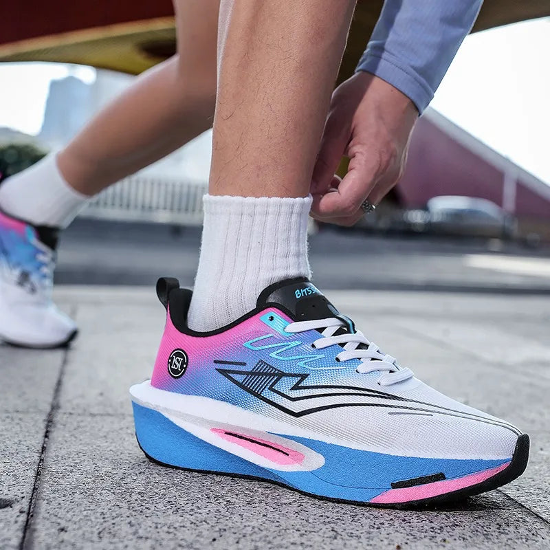 Løbesko til mænd – professionelle træningssneakers i høj kvalitet, lette, slidstærke, sporty og afslappede med flad sål