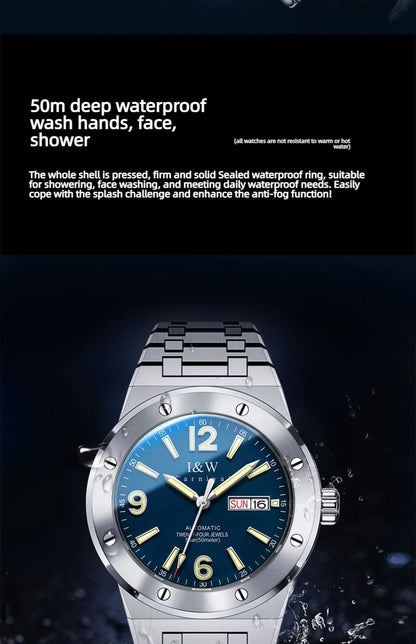 Carnival Brand IW High-End Series Luxury Sapphire Mechanical Watch Men 50M Waterproof Imported Movement Automatic Watches Mens