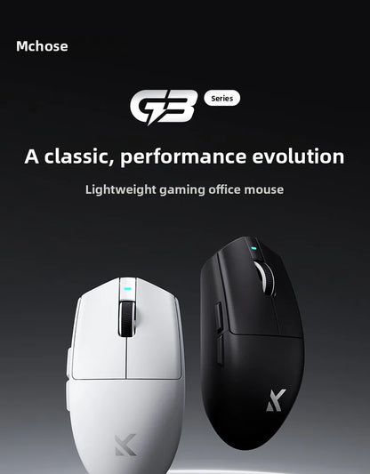 MCHOSE G3 V2 PRO Wireless Mouse Bluetooth Tri-Mode Ergonomic Gaming Mouse Lightweight Office Mouse for Laptop & PC