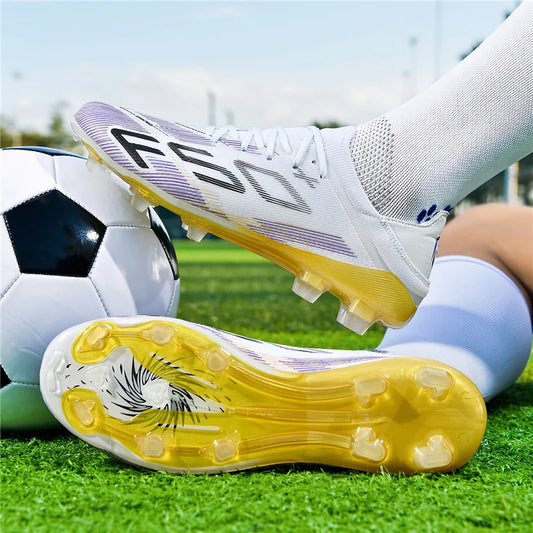 New Men Football Boots Match Cleats High-quality Futsal Indoor Sneakers Non-Slip Grass Soccer Shoes Hot-selling High-top Outdoor