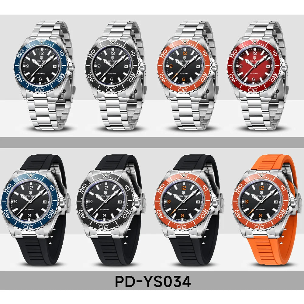 Pagani Design Top Brand New Men's Mechanical Watch Luxury Sapphire Stainless Steel 100m Waterproof Ceramic Bezel Automatic Watch