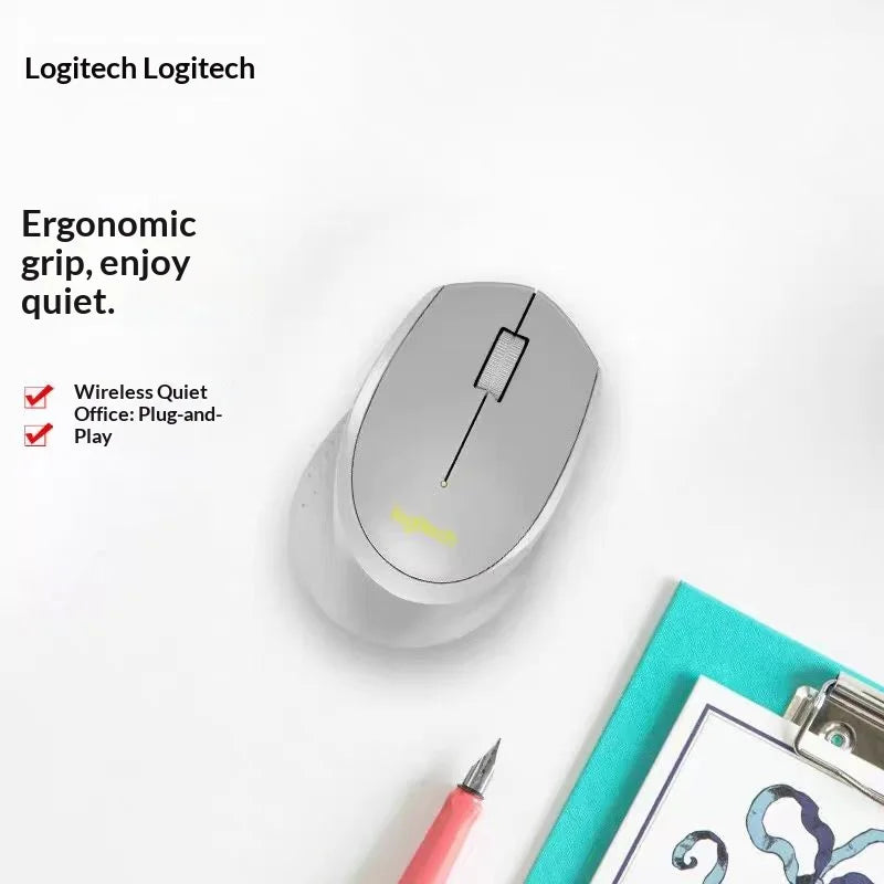 Mouse professionale da ufficio Logitech M330, compatto, silenzioso, facile da trasportare, confortevole al tatto e progettato specificamente1