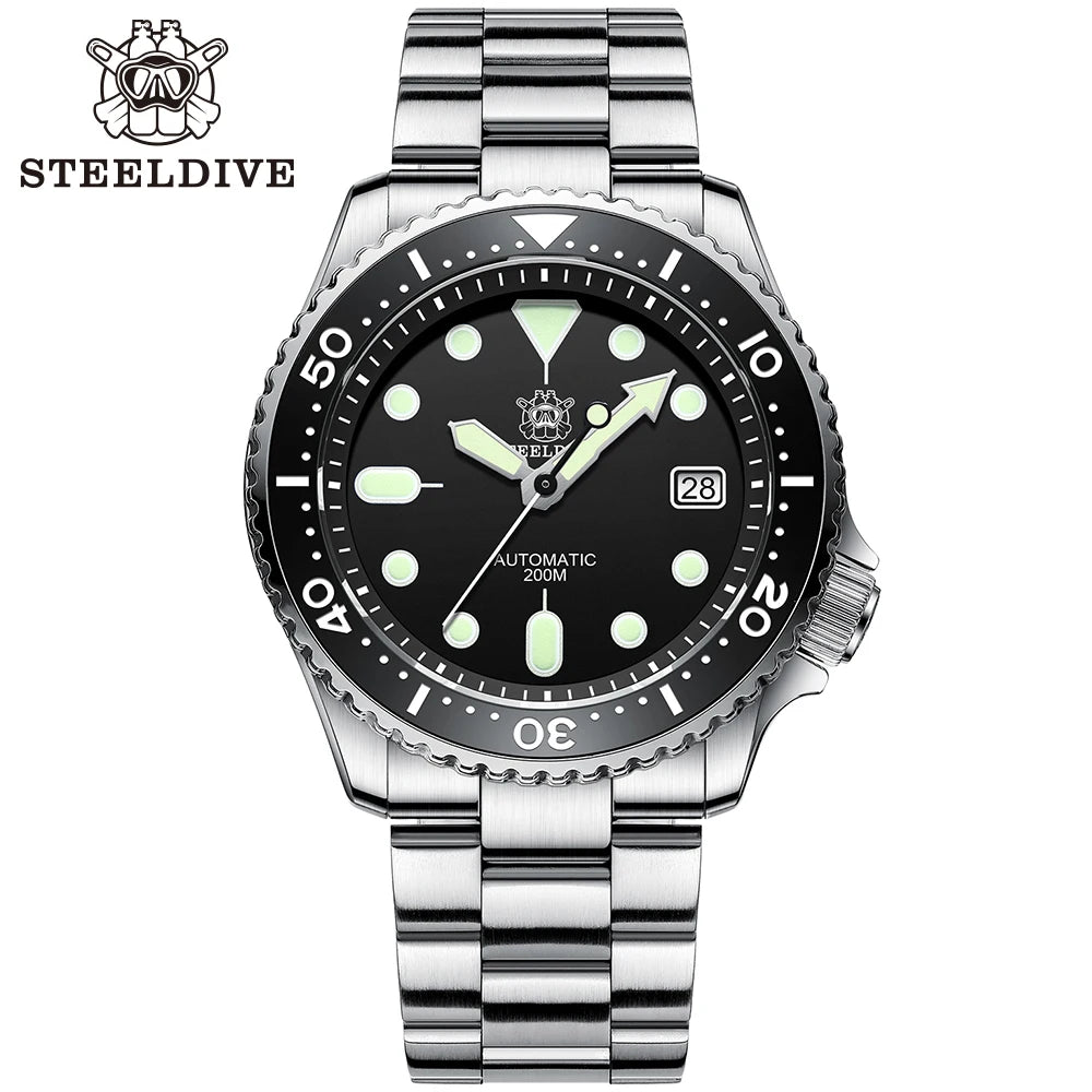 STEELDIVE SD1973 Men's Dive Watch NH35 Automatic Mechanical Men's Watch Luminous Ceramic Bezel Diver watch men watches Sapphire