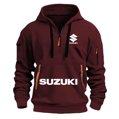 Suzuki's newmen's hooded sweatshirt casual outdoor sports sweatshirt warm for autumnandwinter perfect for motorcycle enthusiasts