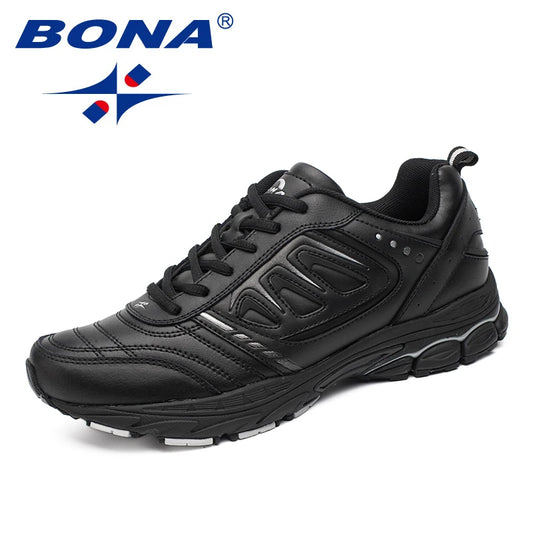 BONA New Style Men Running Shoes Outdoor Jogging Trekking Sneakers Lace-Up Athletic Shoes Comfortable Light Soft