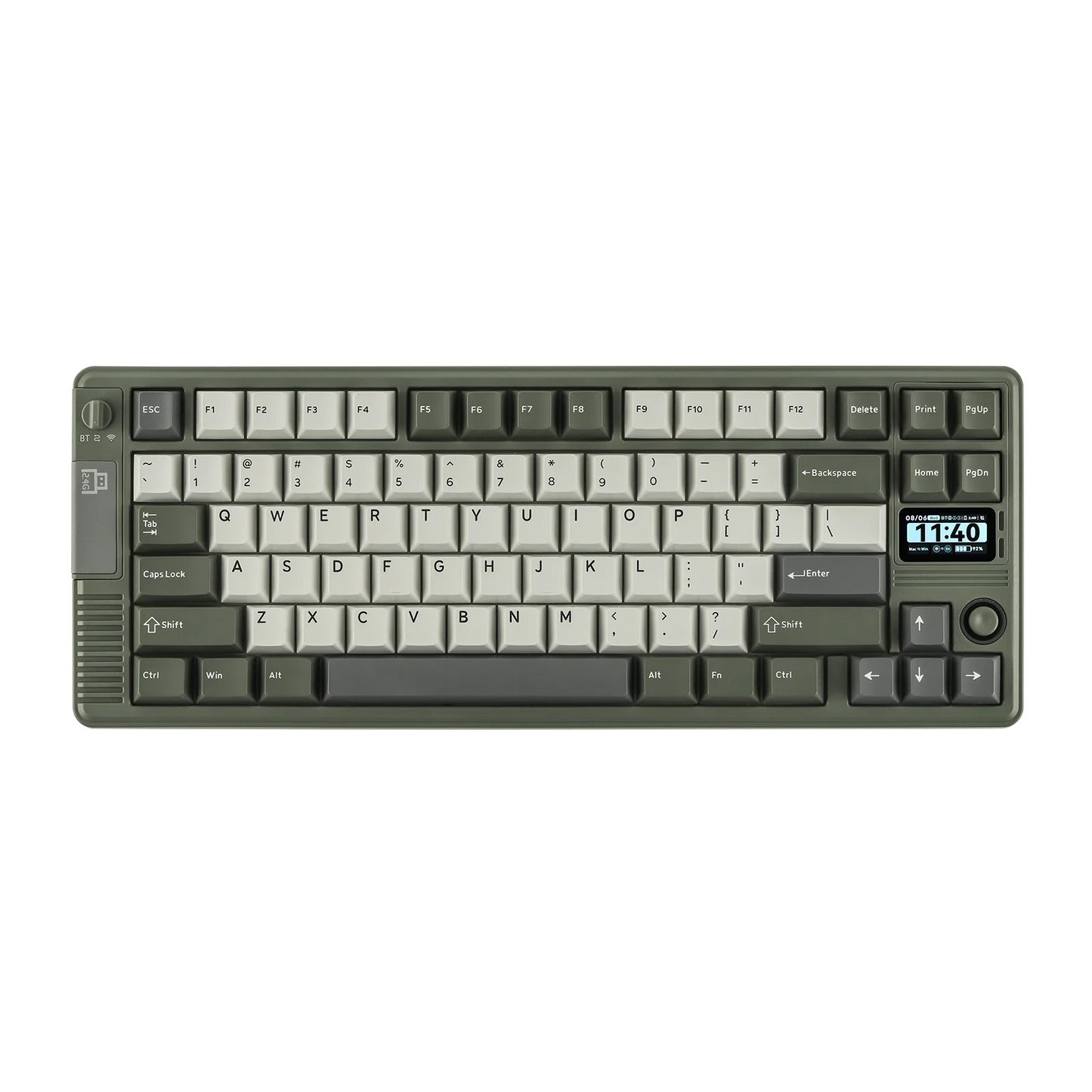 EPOMAKER RT85 75% ANSI US Layout Creamy Gasket Wired/BT/2.4Ghz Wireless Mechanical Keyboard with Joystick & DIY Screen 8000mAh