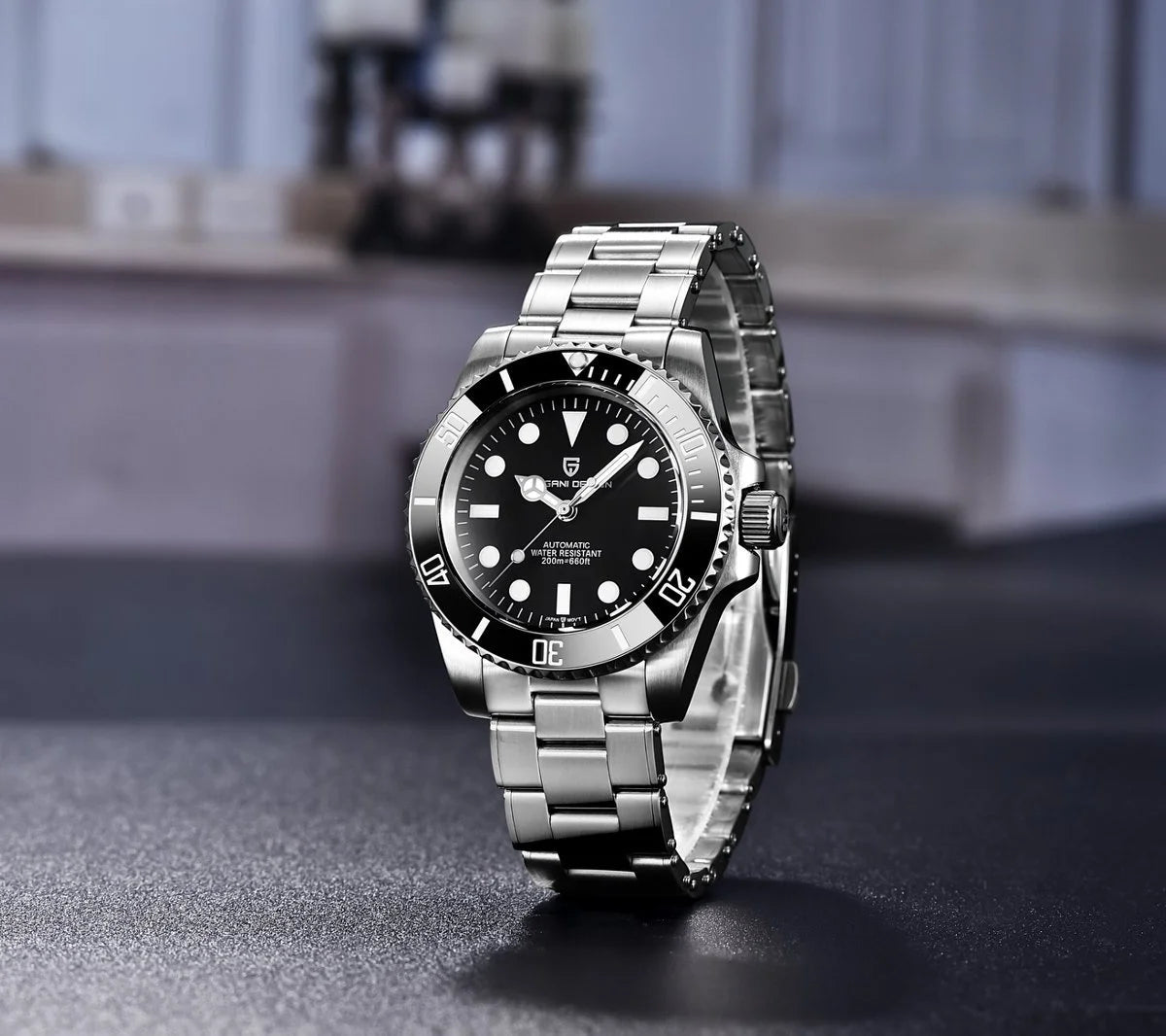 PAGANI DESIGN PD-1694 Men's 40MM Automatic Mechanical Watch Japan NH35 Movt Sapphire Glass Stainless Steel Waterproof Wristwatch