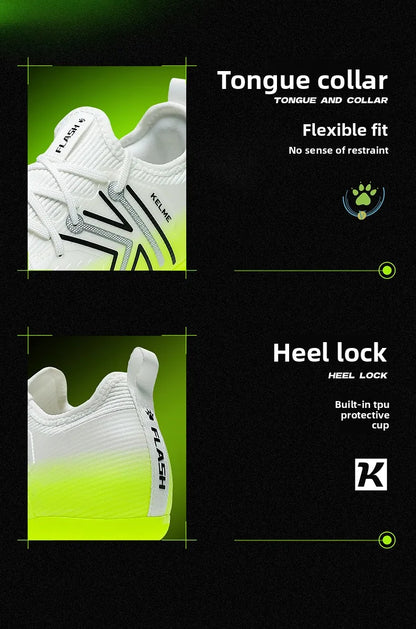 Kelme Men's Mg Soccer Cleats Indoor Short Studs Professional Match Football Boots Slip-resistant Training Turf Shoes
