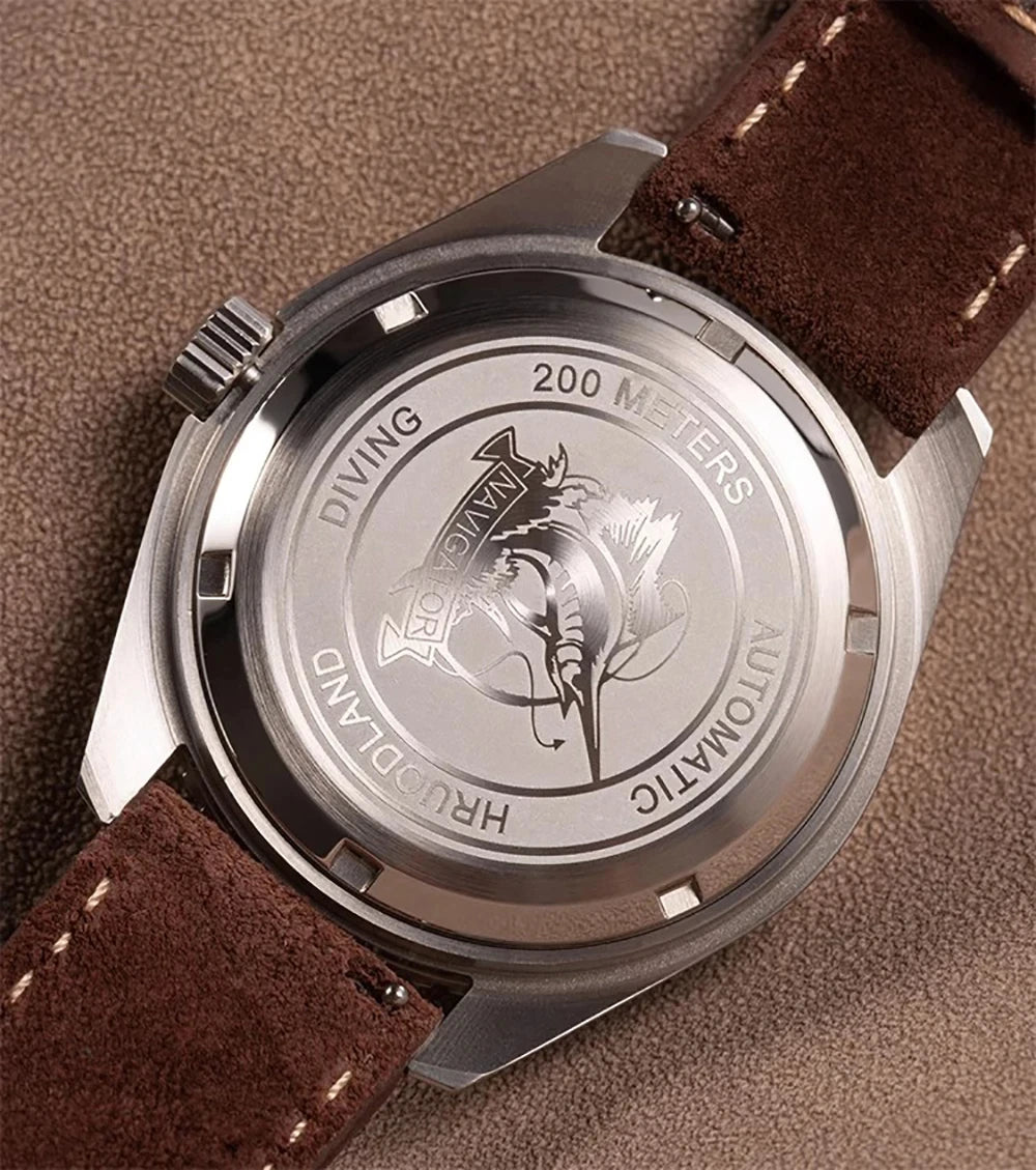 Hruodland 2026 new retro 41MM men's automatic mechanical watch Hangzhou K1 glass stainless steel waterproof 20Bar C3 reloj hombr