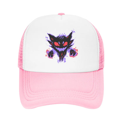 Haunter Gengar Trucker Hat Mesh Baseball Caps Snapback Caps Pokemon Pocket Anime Dad Hat Trucker Hat Adjustable Sport Cap Summer