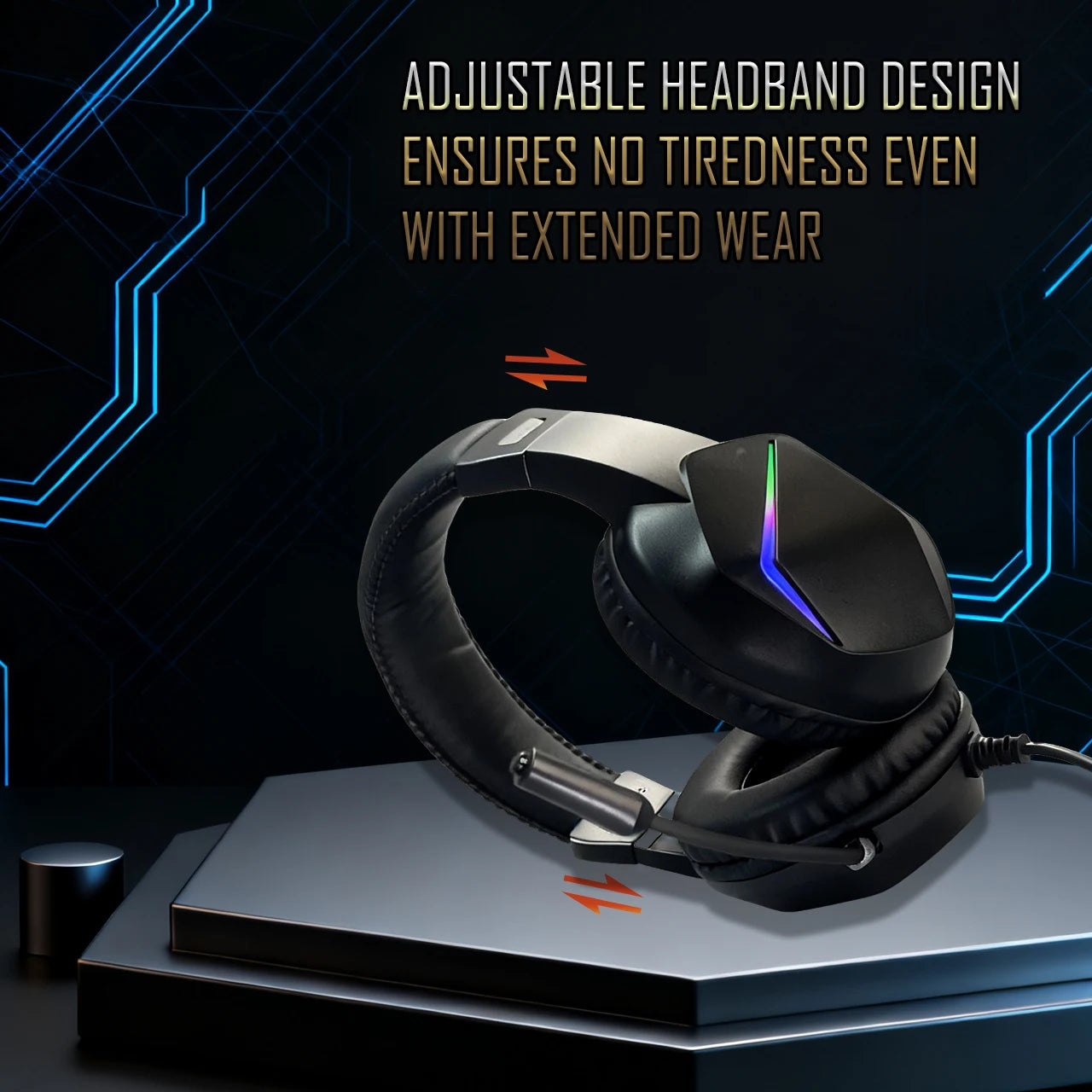 H21 Wired Gaming Headphones with Microphone, 50mm Driver Stereo Headset for PS5 PS4 Xbox Switch PC Computer Music and Online Meetings