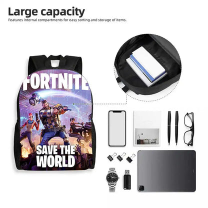 Children's student Fort-nite cartoon boy and girl large capacity backpack