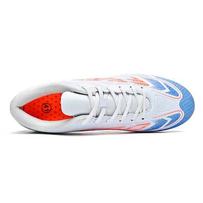 Chaussures de football populaires à tige basse FG/TF, unisexe, pour terrain, entraînement rapide, crampons antidérapants à crampons longs
