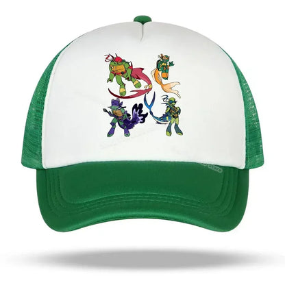 Teenage Mutant Ninja Turtles Baseball Cap Embroidered Cartoon Anime Print Hats Duck Tongue Hat Nethats Sun Visor Headgear Gifts