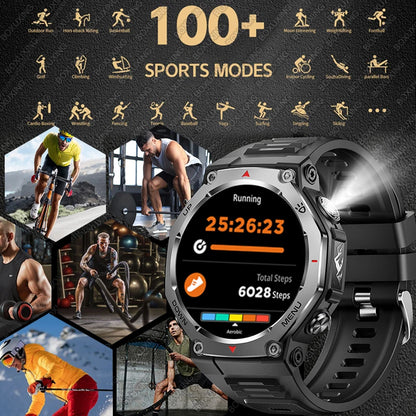 New T-Rex 3 Military Outdoor Sports Smart Watch Men GPS Motion Track 5 ATM Waterproof Heart Rate HD Bluetooth Call Smart Watch