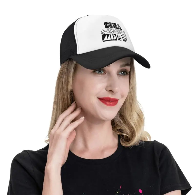 Sega Mega Drive Mesh Baseball Cap Unisex Hip-Hop Snapback Caps Summer Breathable Sun Visor Hat Trucker Adjustable Hats