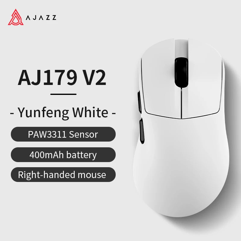 AJAZZ AJ179 APEX Wireless Gaming Mouse with RGB Display Dock, PAW3950 Sensor, Bluetooth, 8000Hz Polling Rate, Tri-Mode Gaming Mouse