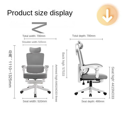 Silla de oficina ergonómica de malla con soporte lumbar, silla de escritorio para ordenador de respaldo alto para adultos, silla de trabajo cómoda para largas jornadas