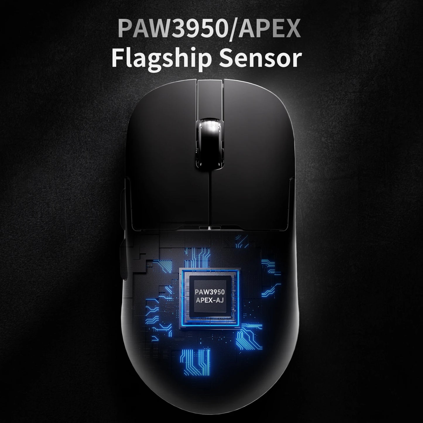 AJAZZ AJ159 APEX Wireless Gaming Mouse, Tri-Mode 8K Gaming Mouse with PAW3950 Sensor, Ultra-Lightweight Low Latency Rechargeable Gaming Mouse with Charging Dock