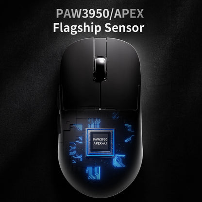 AJAZZ AJ159 APEX Wireless Gaming Mouse, Tri-Mode 8K Gaming Mouse with PAW3950 Sensor, Ultra-Lightweight Low Latency Rechargeable Gaming Mouse with Charging Dock