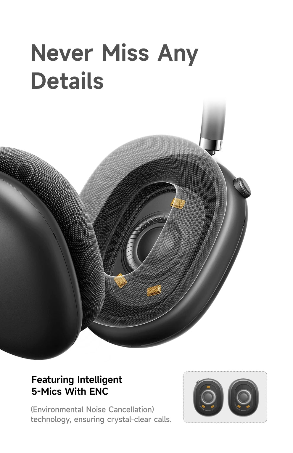 Picun F8 Pro ANC Wireless Headphones with 3D Spatial Audio, Bluetooth 5.4 Head Tracking, -52dB Noise Cancelling, HiFi Gaming Headset