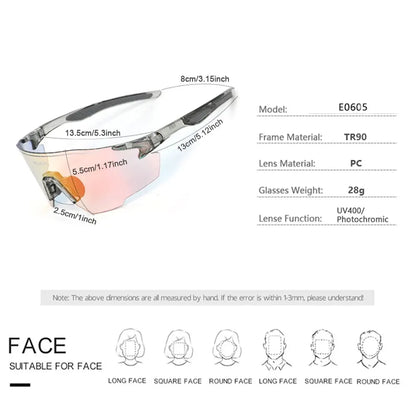 ELICIT New Photochromic Polarized Cycling Glasses Men Women Bike Glasses UV400 Eyewear Sunglasses HikingMTB Road Bicycle Goggles
