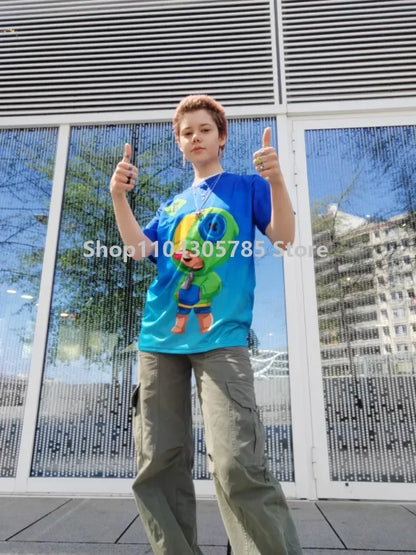 Japanese Anime Fortnite Summer T-shirt for Men Women Battle Royale Short-Sleeved Casual Comfortable Loose Harajuku Streetwear