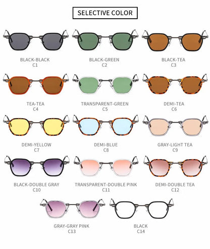 2025 Small Square Sunglasses Riding Driving Sun Glasses Women Men Brand Designer Metal Frame Eyewear Shades Oculos De Sol UV400