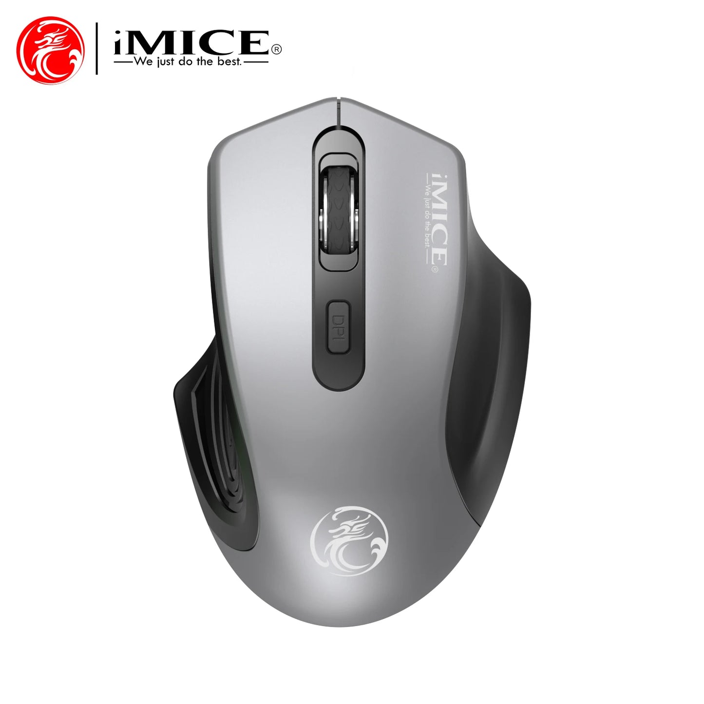 Silent 2.4G USB Wireless Mouse for Laptop, Computer & Mac, Optical Wireless Mouse with Adjustable DPI, Soundless Portable Mouse for Office & Home