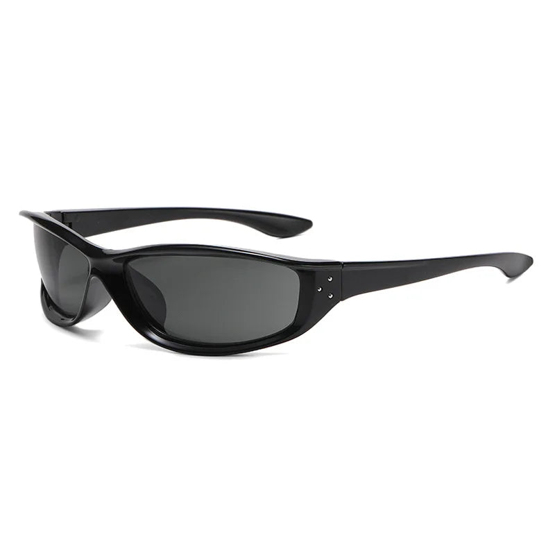 Rivets Y2K Sports Punk Sunglasses Women Designer Rectangle Goggle Men Luxury Sun Glasses UV400 Driving Cycling Fashion Eyewear