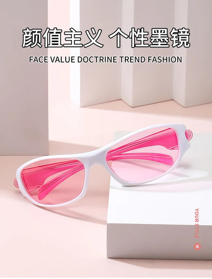 New Punk Y2K Sunglasses Women Goggle Luxury Brand Wrap Square Sun Glasses 2000'S Shades Eyewear UV400 Female Designer Eyeglasses