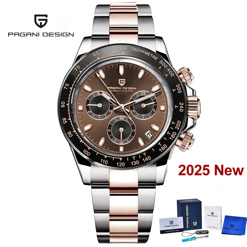 PAGANI DESIGN 2026 New Sport Chronograph Top Brand Luxury Quartz Watch For Men Sapphire crystal  Automatic Date Wrist watch Men