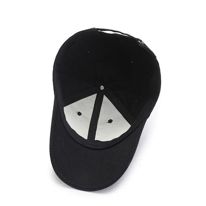 Czarna czapka bejsbolówka w jednolitym kolorze, snapback, casualowa czapka z daszkiem, dopasowana, hip-hop, dad hat, dla mężczyzn i kobiet, unisex